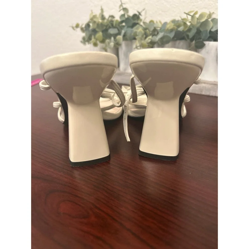 Zara stappy cream colored heels size 41 or 10.5 - Picture 4 of 6